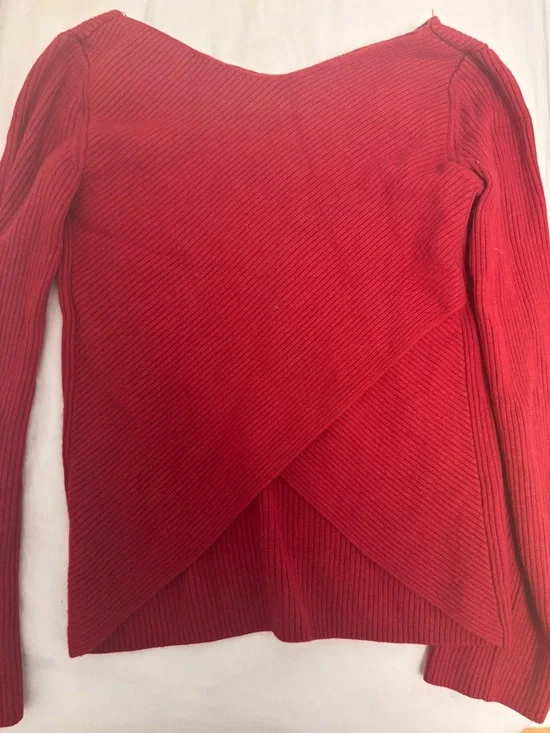 Babaton Red Ribbed Sweater - Picture 3 of 3